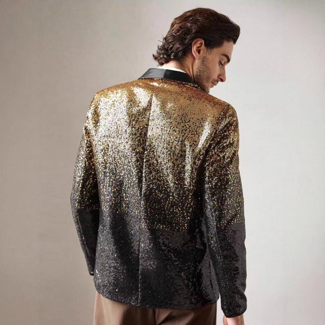Herren schimmernder Paillettenblazer Echoarchiv