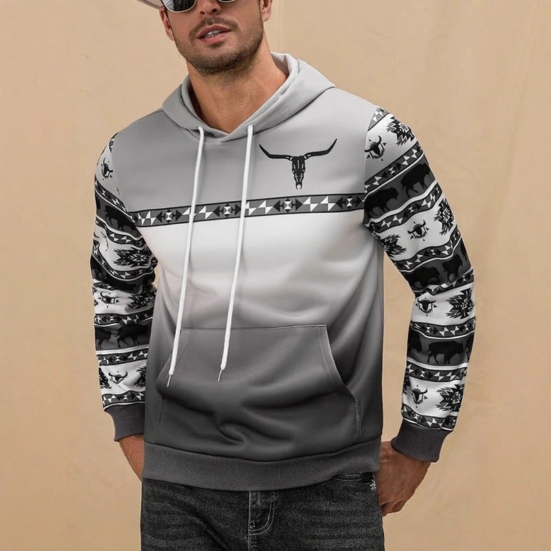 Herren Kapuzenpullover mit modernem Tribal-Muster Echoarchiv