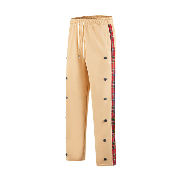 Herren Sportliche Jogginghose mit Druckknopf-Design und elastischem Bund Echoarchiv