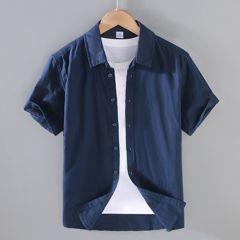 Herren Kurzarm-Hemd mit modernem Denim-Look und lässigem Schnitt Echoarchiv