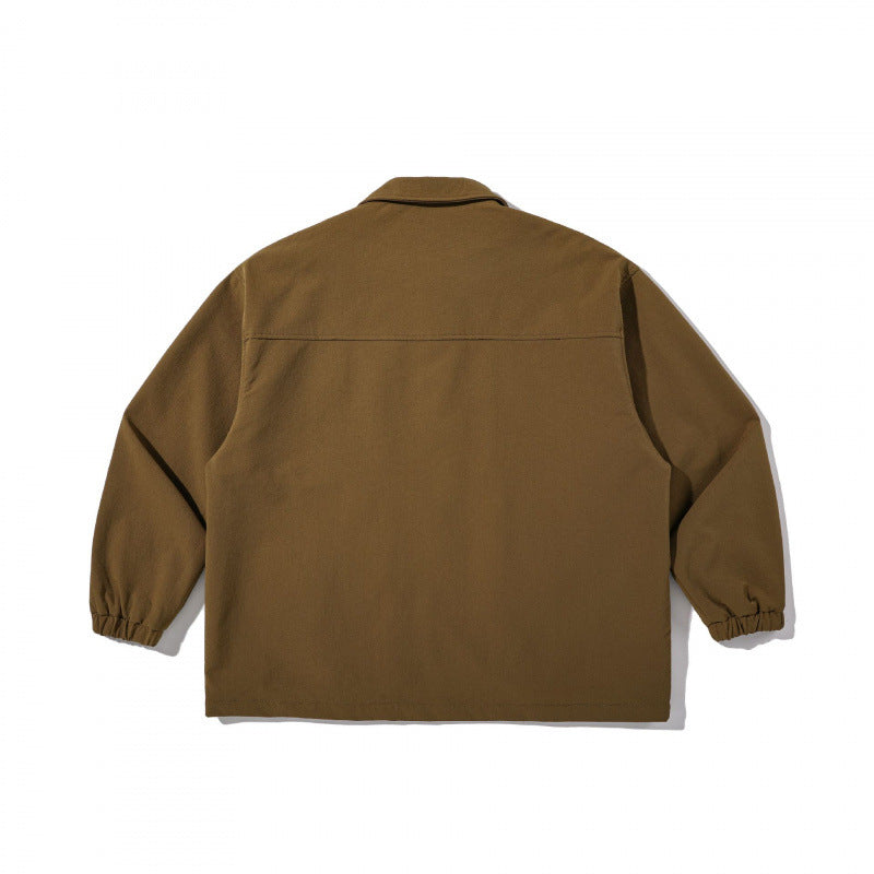 Unisex Kastenförmige Utility-Hemdjacke mit Mehrfach-Pattentaschen und Druckknopfverschluss Echo Archiv