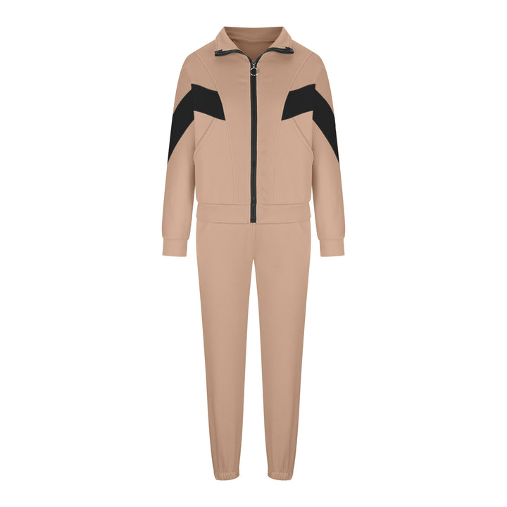 Damen nan athletisches Trainingsset mit Ring-Zipper, eingesetzten Taschen und kontrastierenden Arm-Panels Echo Archiv