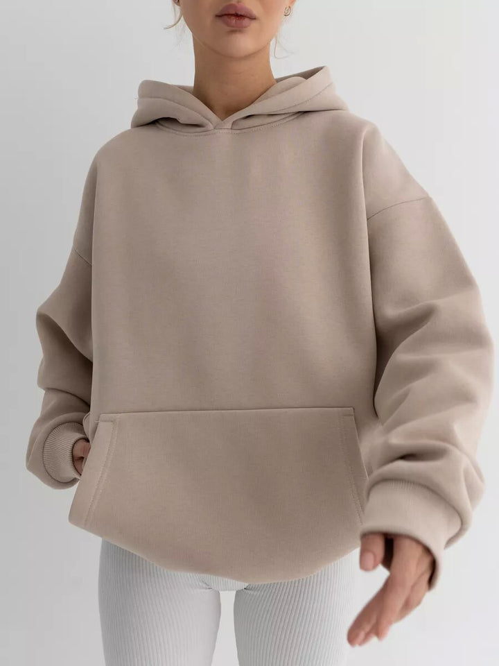 Damen nan oversized Kapuzenpullover mit Kängurutasche und dropped-shoulder Schnitt Echo Archiv