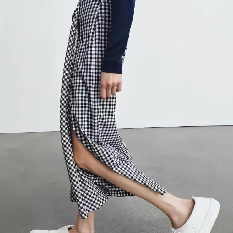 Damen Midirock mit Wickeldetail und Vichy-Karos Echoarchiv