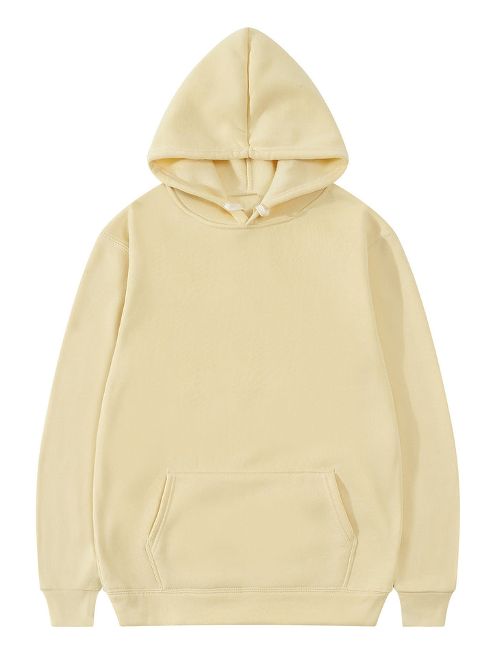 Unisex Oversized Kapuzenpullover aus schwerer Baumwollmischung mit Kängurutasche und gerippten Bündchen Echoarchiv