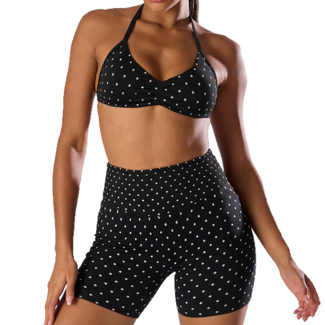 Damen Sportliches Bikini-Set mit hochgeschnittenen Shorts und rüschendetail Echo Archiv