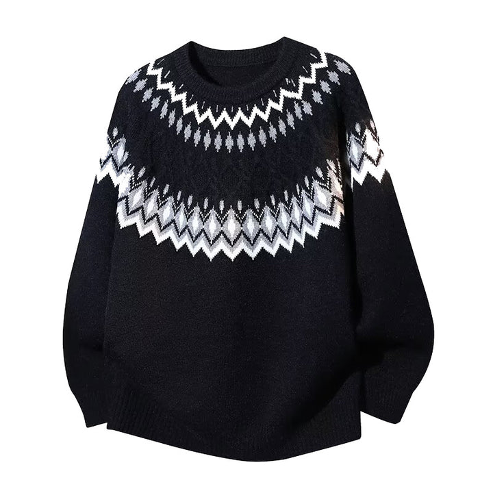Damen Modischer Grobstrickpullover mit Zopfdesign Echoarchiv