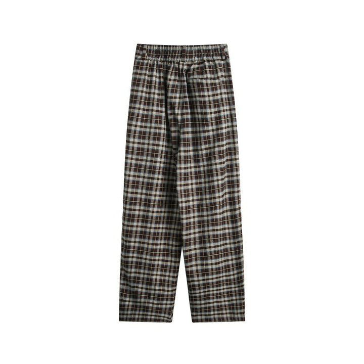 Damen Hochtaillierte Karierte Bundfalten‑Hose im weiten Culotte‑Schnitt Echoarchiv