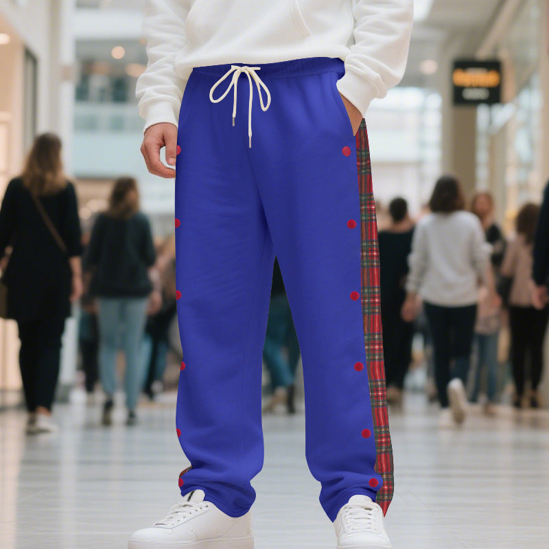 Herren geschnittene Jogginghose mit asymmetrischem Design und Knopfdetails Echoarchiv