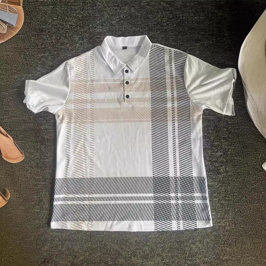 Herren Poloshirt mit modernem Karomuster Echoarchiv