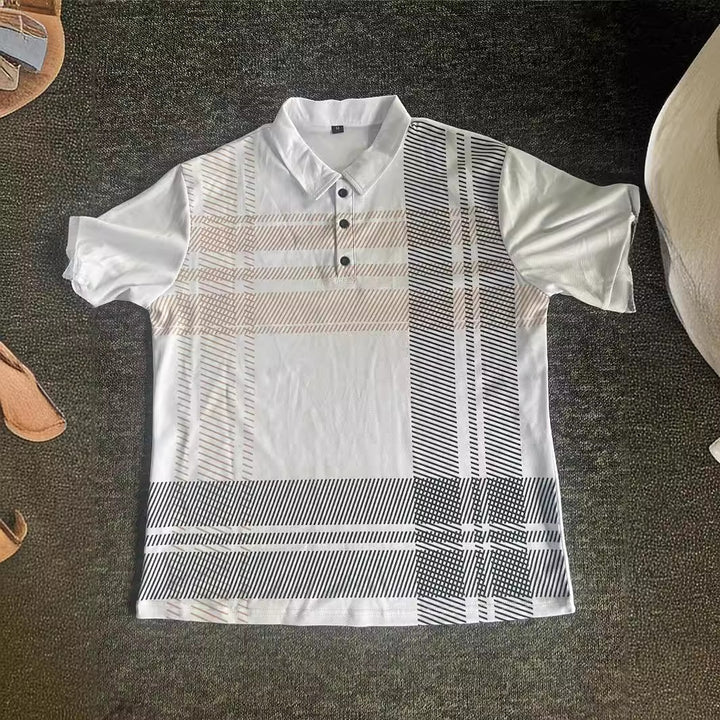 Herren Poloshirt mit modernem Karomuster Echoarchiv