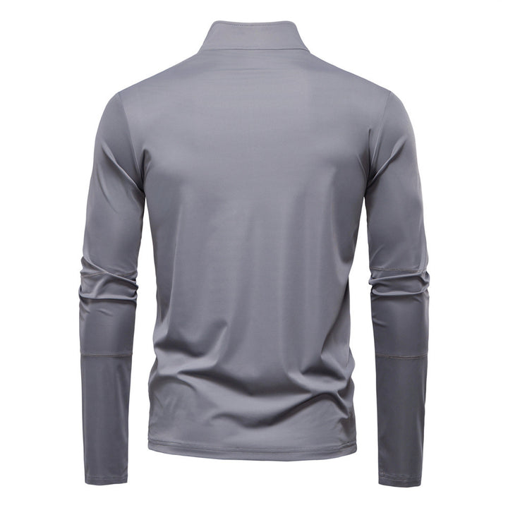 Herren nan Funktions-Langarmshirt mit Stehkragen und halbem Reißverschluss Echo Archiv