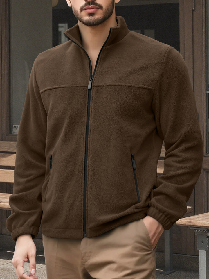 Herren Fleecejacke mit hohem Kragen Echoarchiv