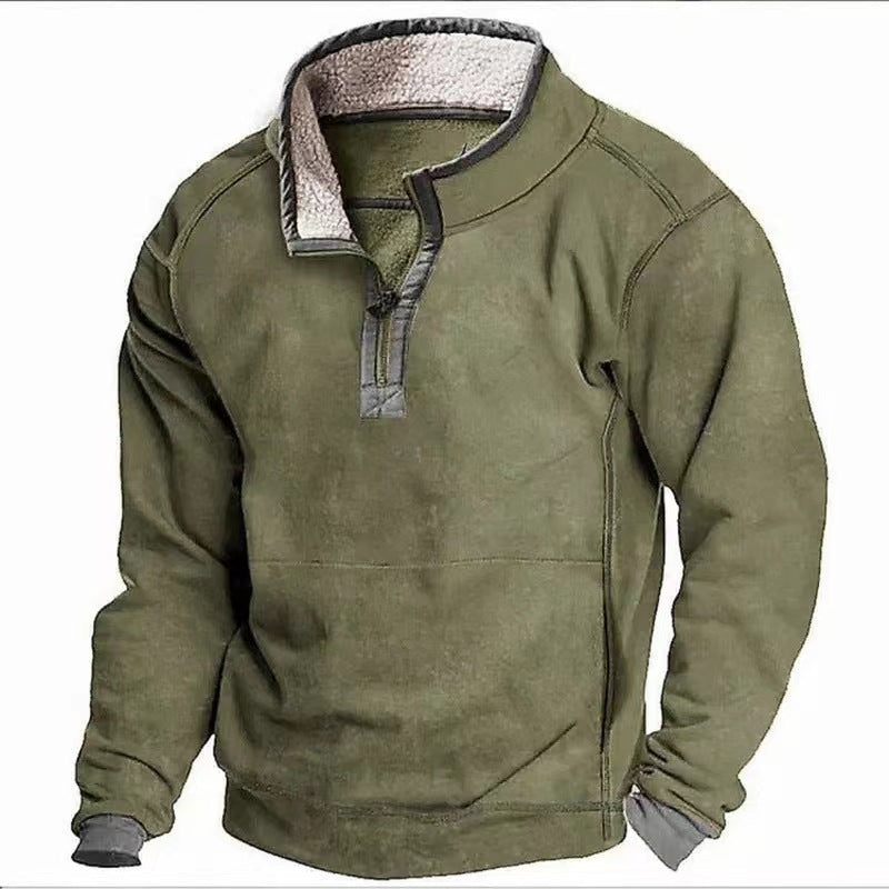 Herren Fleecesweater mit hochgeschlossenem Kragen und praktischem Reißverschluss Echoarchiv