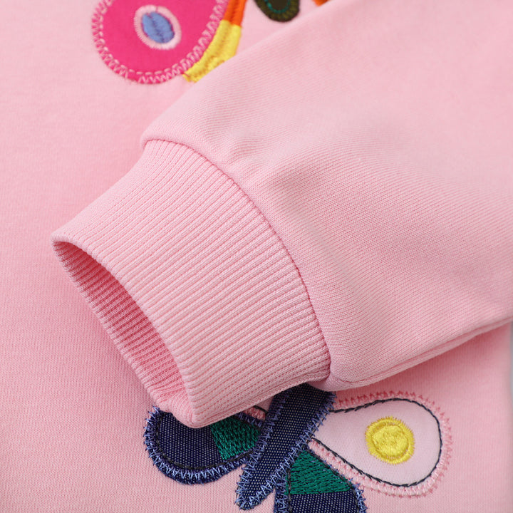 Mädchen Sweatshirt mit bunten Schmetterlings-Stickereien Echo Archiv