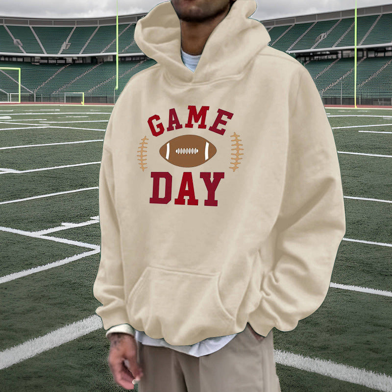 Damen Sportlicher Kapuzenpullover mit Football-Motiv Echoarchiv