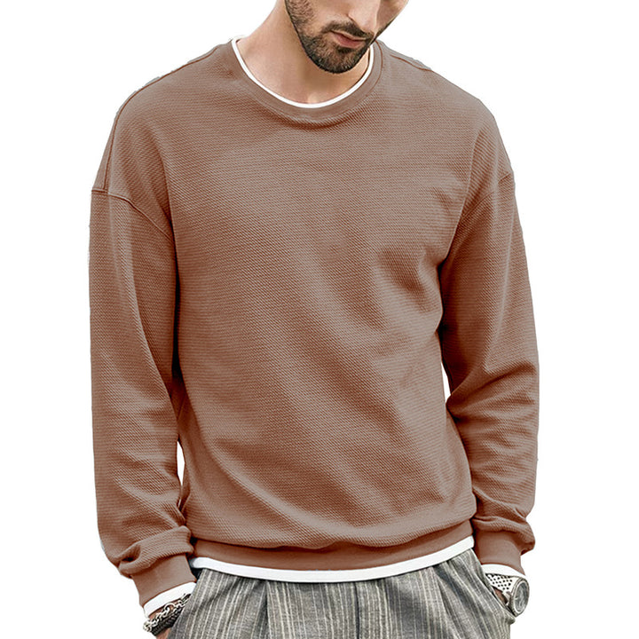 Herren lässiges Sweatshirt aus atmungsaktivem Material mit strukturiertem Design Echoarchiv