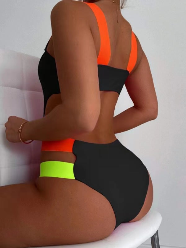 Damen Sportlicher Cut-Out Einteiler Badeanzug Echo Archiv