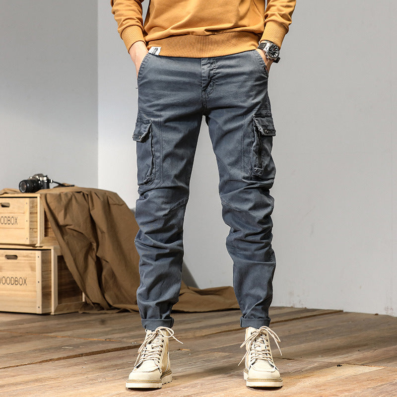 Herren Konisch zulaufende Cargohose mit Multifunktions‑Taschen und verstellbarem Saum Echoarchiv