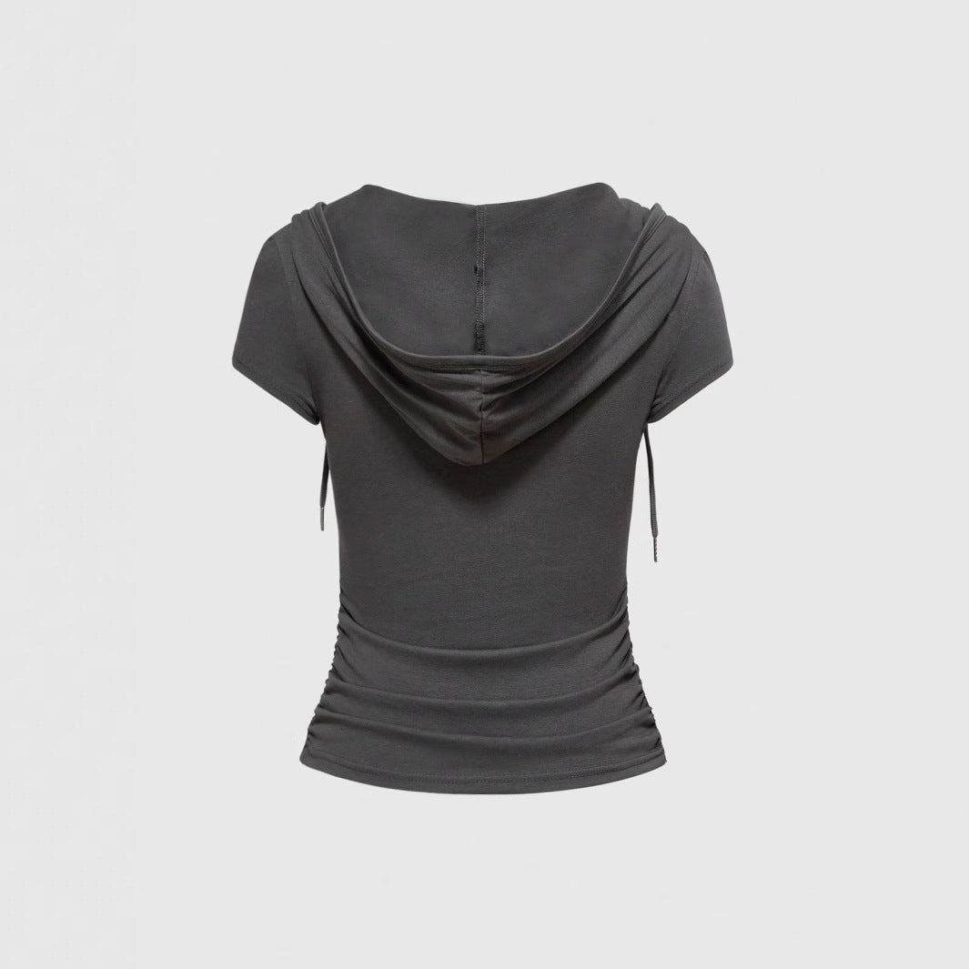 Damen Kapuzen-T-Shirt mit einzigartigem Schriftzug Echo Archiv