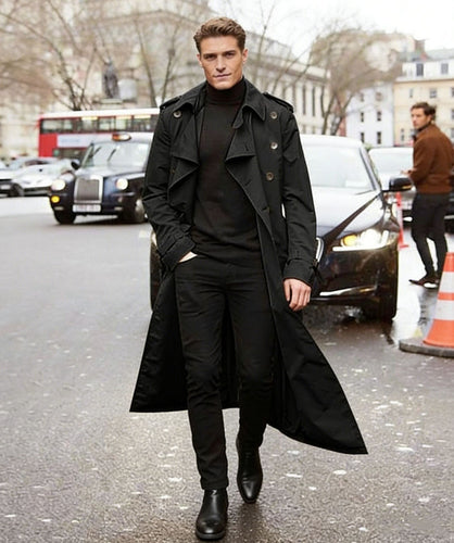 Herren eleganter Trenchcoat mit modernem Schnitt Echoarchiv