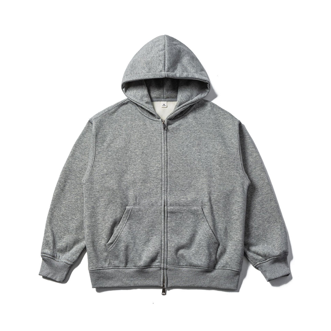 Unisex Kapuzen-Sweatjacke mit Zweiwege-Reißverschluss und Kängurutasche Echoarchiv