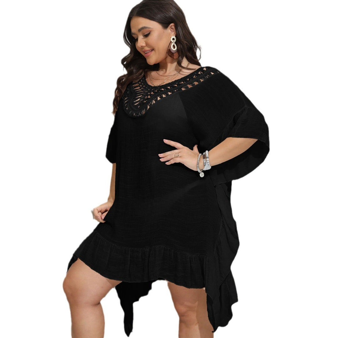 Damen luftiger Strandponcho mit gehäkeltem Ausschnitt Echo Archiv