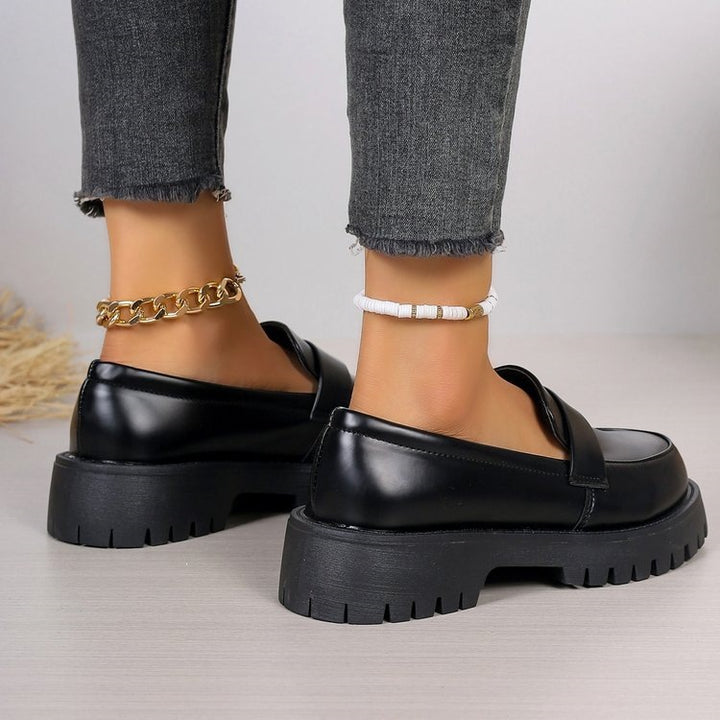 Damen nan klassische Loafer mit massiver Plateausohle und gepolstertem Komfortfußbett Echo Archiv
