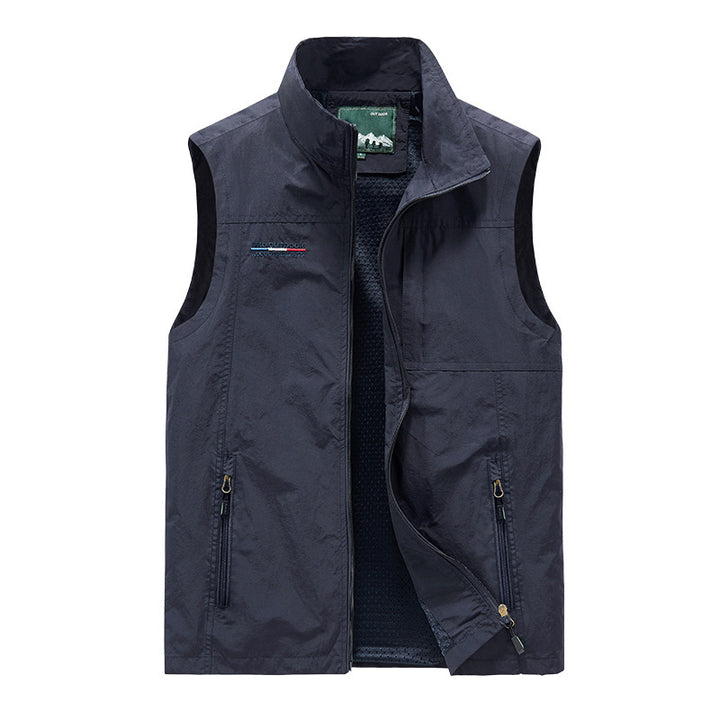 Herren warme Outdoor‑Weste mit Teddyfutter und mehreren Reißverschluss‑Taschen Echo Archiv