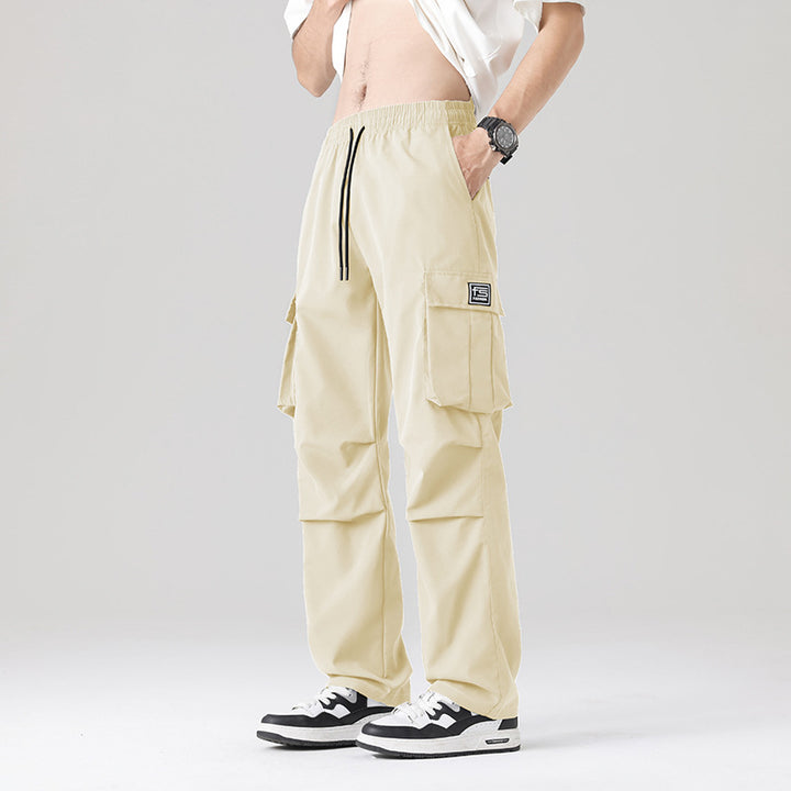 Herren Multifunktionale Cargo-Loungehose mit elastischem Tunnelzugbund, Mehrfachtaschen & verstellbarem Beinabschluss Echo Archiv