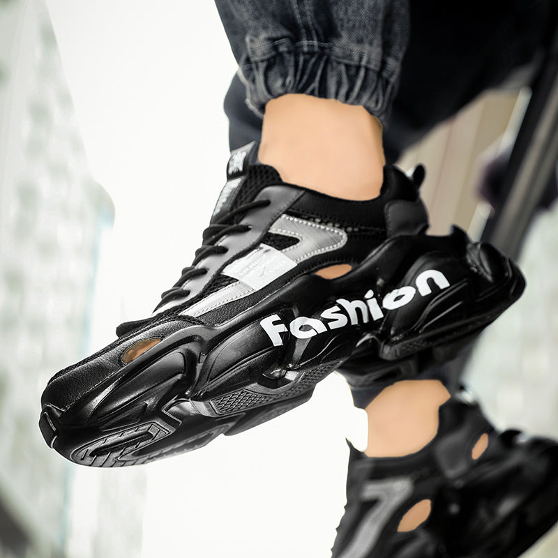 Unisex Voluminöse Chunky-Sneaker mit atmungsaktivem Mesh und profilierter Plateausohle Echoarchiv