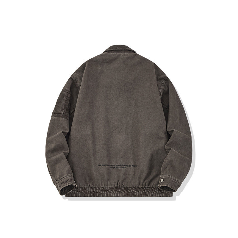 Herren Canvas-Bomberjacke im Vintage-Look mit Raglanärmeln und elastischem Saum Echo Archiv