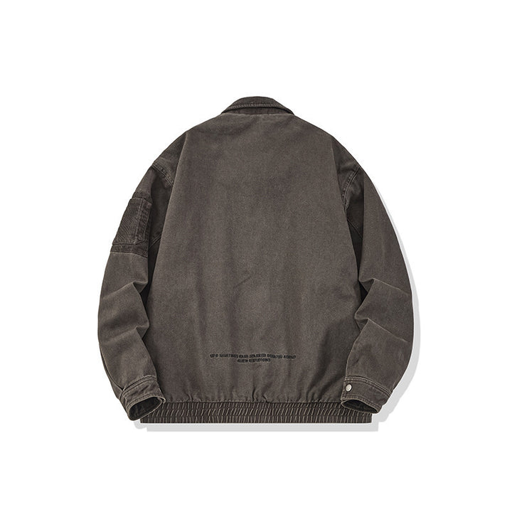 Herren Canvas-Bomberjacke im Vintage-Look mit Raglanärmeln und elastischem Saum Echo Archiv