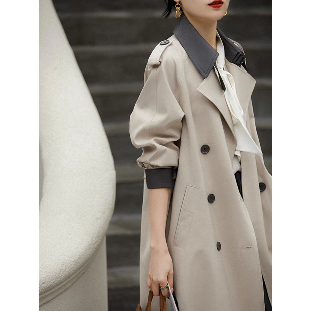 Damen Stilvolle Trenchcoat mit Taillengürtel Echoarchiv