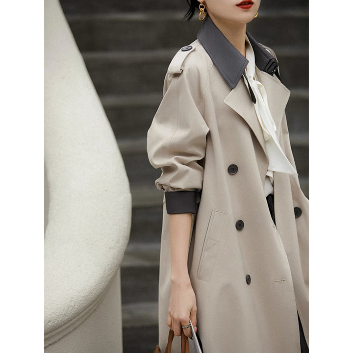 Damen Stilvolle Trenchcoat mit Taillengürtel Echoarchiv
