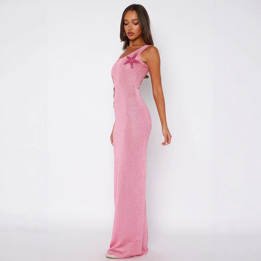 Damen Funkelndes Maxikleid mit Muschel-Applikationen Echo Archiv