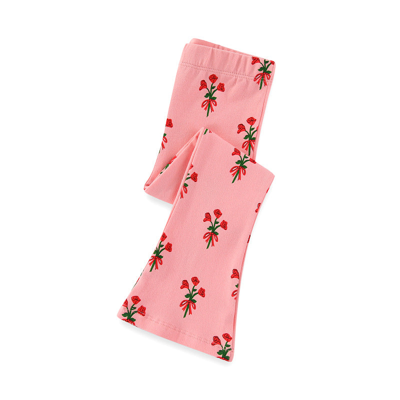 Mädchen Leggings mit floralen Applikationen Echo Archiv
