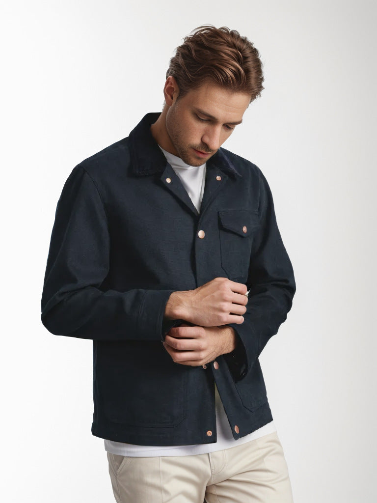 Herren zeitlose Jacke mit strukturiertem Design Echoarchiv