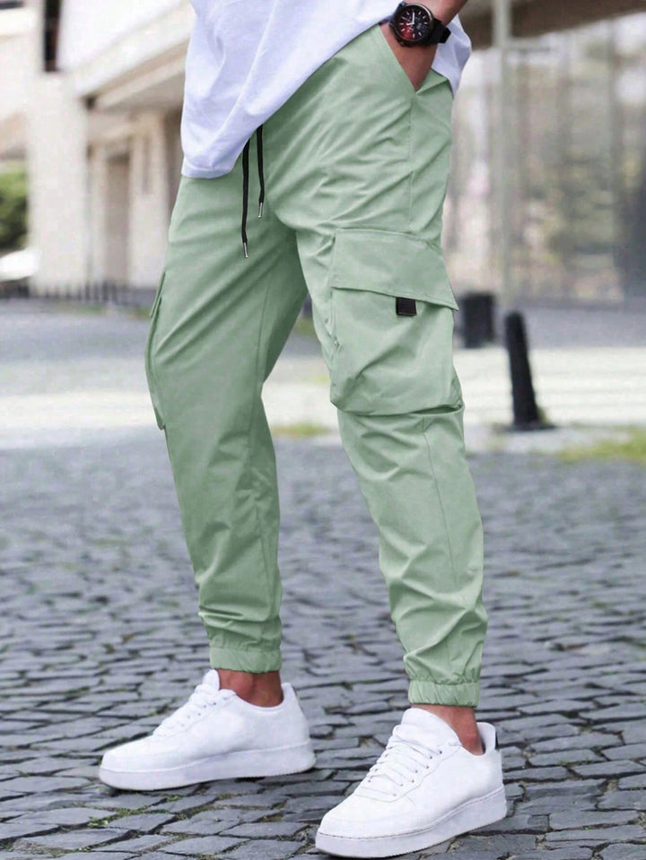 Herren praktische Cargo-Jogginghose mit elastischem Bund und mehreren Seitentaschen Echoarchiv