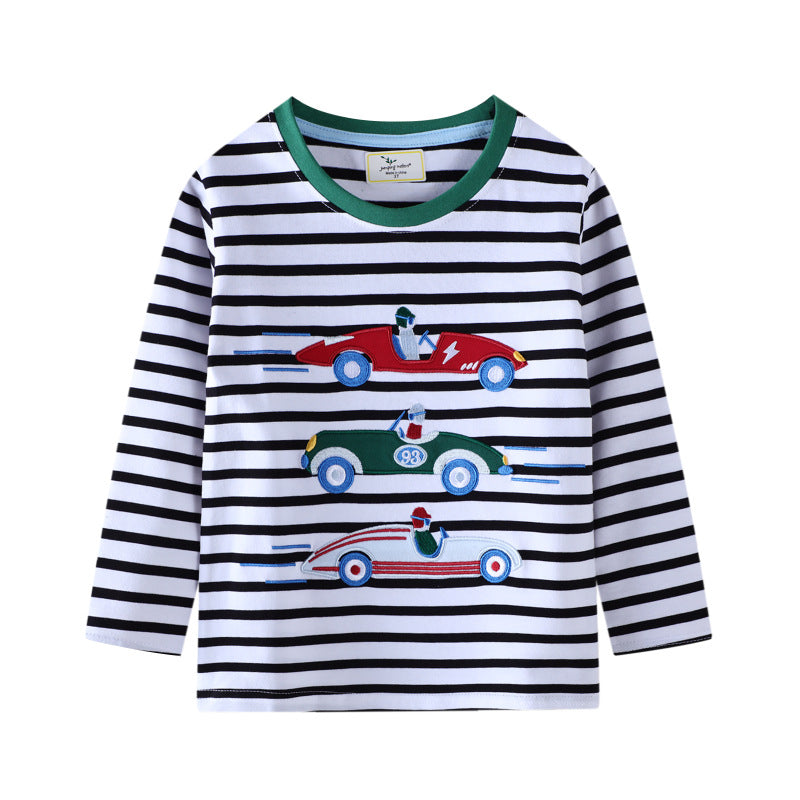 Jungen Langarm T-Shirt mit buntem Rennwagen-Motiv Echo Archiv