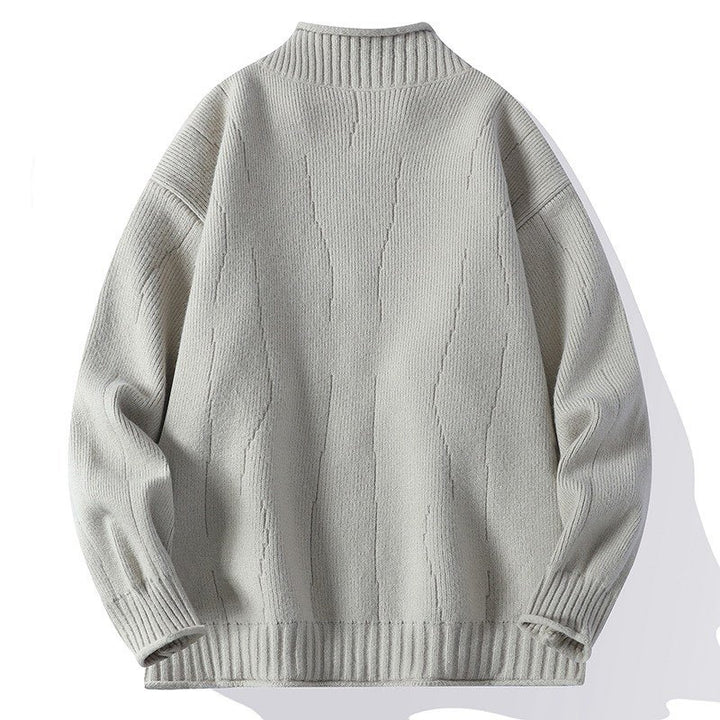 Herren Modische Strickjacke mit hochgeschlossenem Kragen und Reißverschluss Echoarchiv