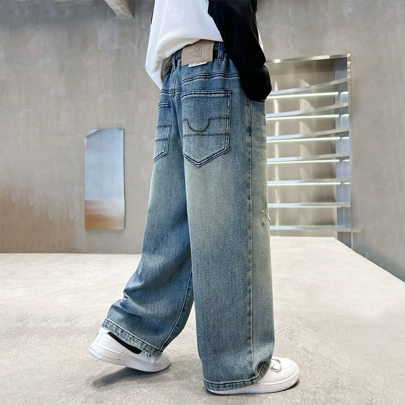 Unisex weite Denim-Hose mit lässigem Schnitt Echo Archiv