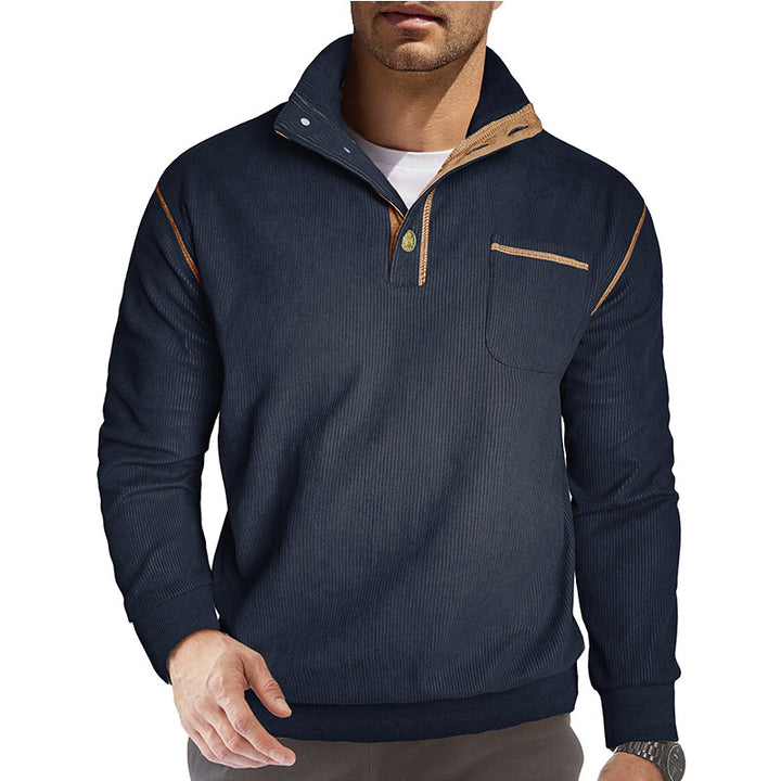 Herren Stepppullover mit modernem Kragen Echoarchiv