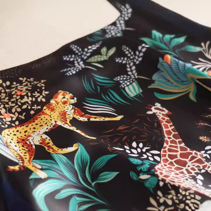 Damen Midi-Rock mit floralem Tierdruck Echoarchiv