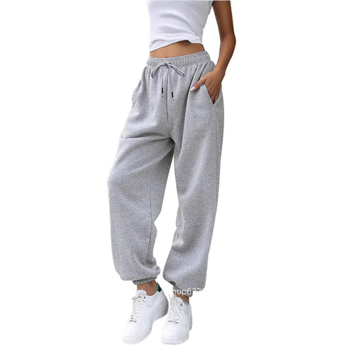 Damen lässige Jogginghose mit hohem Bund elastischen Knöchelabschlüssen und weichem Fleecefutter – Avélisse