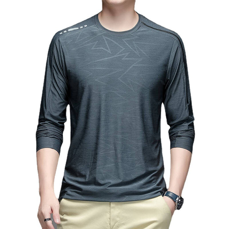 Herren Sportliches Langarm-Shirt mit innovativem Muster Echoarchiv
