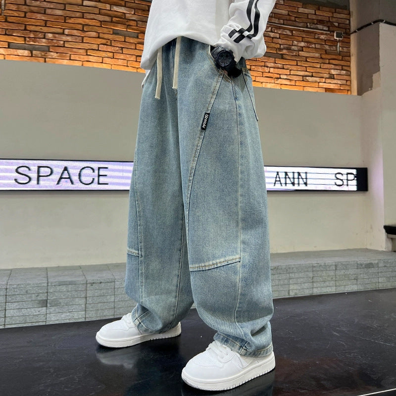 Herren lässige Utility-Jeans mit breitem Bein Echo Archiv