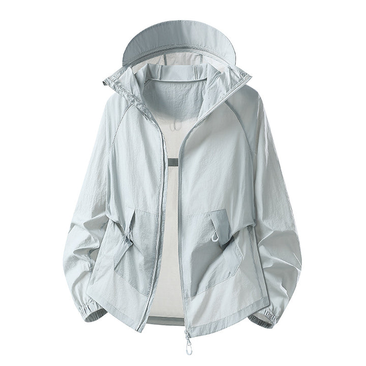 Herren Leichte Wind- und Wasserabweisende Kapuzen‑Übergangsjacke mit Netzfutter & Tunnelzug Echoarchiv