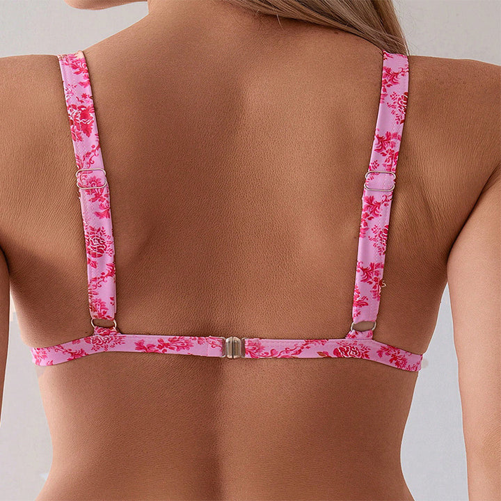Damen Triangel-Bikini mit floralen Mustern Echo Archiv
