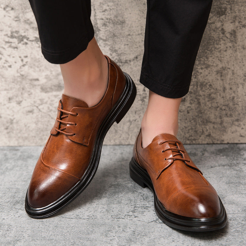 Herren elegante Vollleder Derby-Schnürschuhe mit gepolstertem Komfortfußbett Echo Archiv